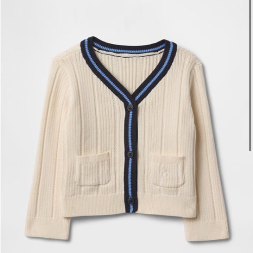 Baby V-Neck Rib Cardigan | Gap