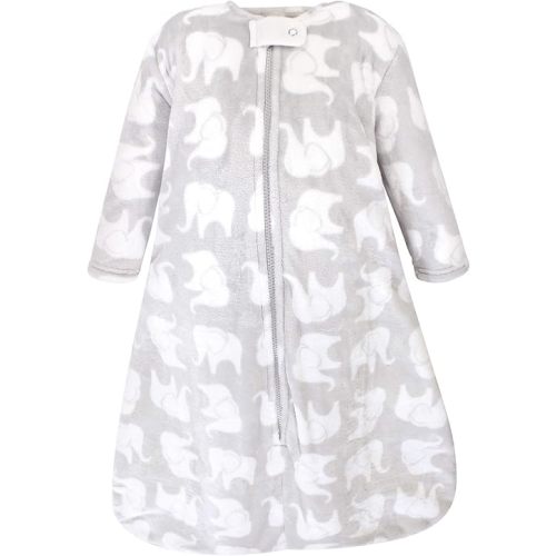 Hudson Baby Unisex Baby Plush Sleeping Bag, Sack, Blanket, Gray Elephant, 0-6 Months