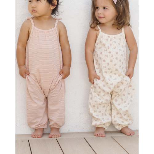 Smocked Jumpsuit Flower Field