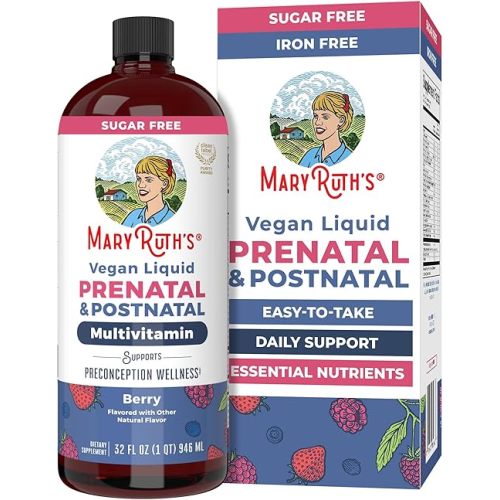 MaryRuth’s Postnatal & Prenatal Vitamins for Women | Sugar Free | Selenium | Folate | Vegan | Non-GMO | Gluten Free | 32oz