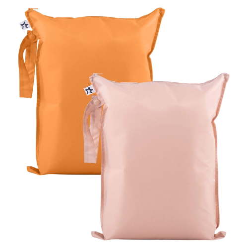Tiny Twinkle Waterproof Wet Dry Bags | 2-Pack Set | Baby & Toddler Bags for Swim, Diapers and Travel