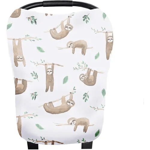 Copper Pearl Baby Car Seat Cover Canopy and Nursing Cover Multi-Use Stretchy 5 in 1 Gift"Noah", 4.8 Ounces