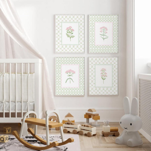 Nursery Floral Wall Art Canvas 12X16 Inch Unframed | Wayfair
