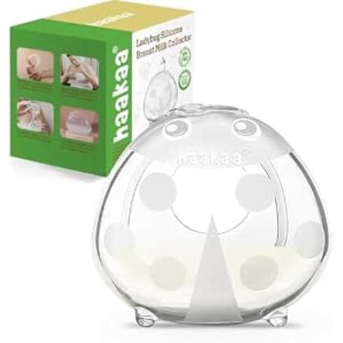 Haakaa Ladybug Milk Collector 1.4oz/40ml 1pc - Wearable Nursing Cup | Soft Silicone Breast Shell | Breastmilk Saver | Portable Letdown Catcher for Breastfeeding Moms, Protects Sore Nipples
