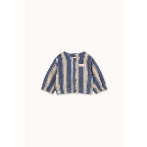 BLUE RETRO STRIPES BABY POLAR JACKET