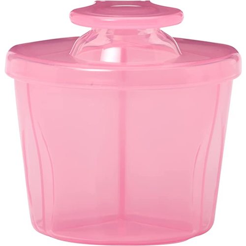 Dr. Brown's Baby Formula Dispenser with Snap-On Lid for On-The-Go Feedings,Milk Powder Dispenser for Traveling with Infant,Pink