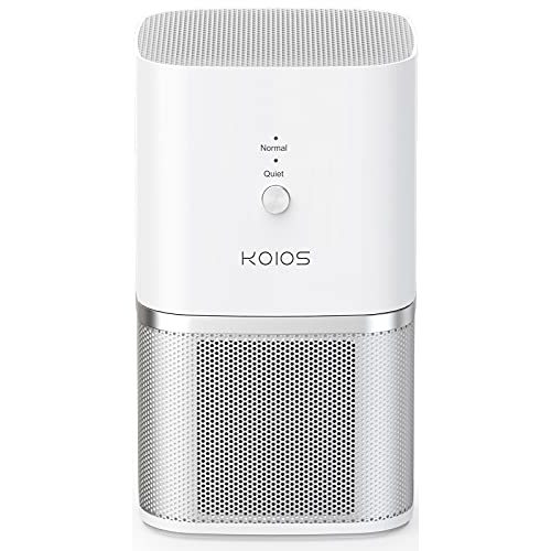 KOIOS Air Purifier, Small Air Purifiers with True HEPA Filter, Air Cleaner Bedroom Home Office, Remove Wildfire Smoke Dust Pollen Pet Dander, Protable Odor Eliminator, 219ft, No Ozone