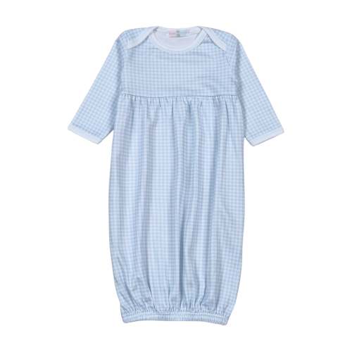 BGG-020 Blue Gingham  Gown. Cut on Chest