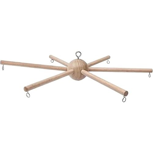 Menolana Baby Mobile Kit Frame for Crib Wooden Wind Chime Equipment Hanger Six Legs DIY for Wall Balcony Ceiling for Infant Boysgirls