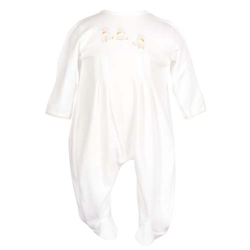 Lambikins Footed Pajamas - Egyptian Cotton Knit - Cream