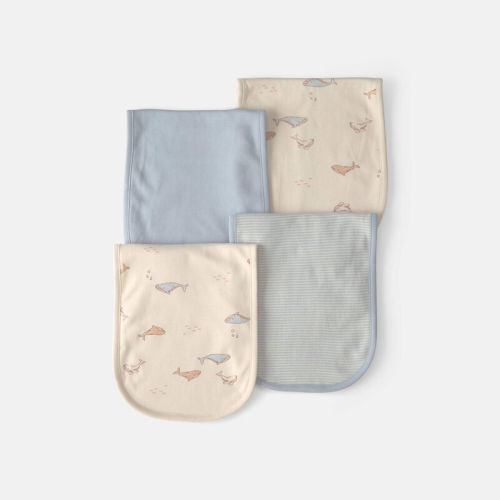 Baby 4-Pack Whale Burp Cloths | Carter’s Oshkosh Canada