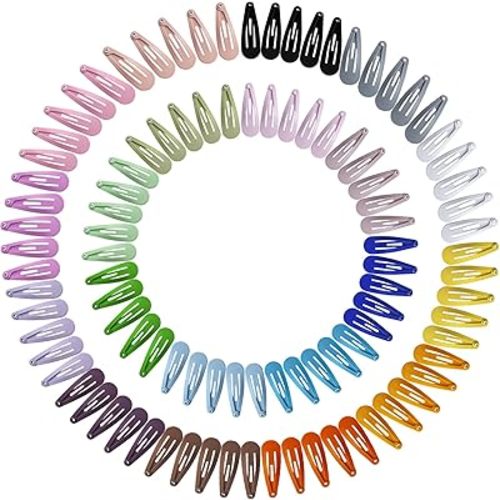 Snap Mini Hair Clips, 100PCS Premium Kids Barrettes Metal Non Slip Hair Bow Clips for Girls Toddler, 1.2 Inch 20 Colors