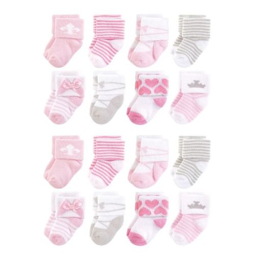 Hudson Baby Cotton Rich Baby Terry Socks 16-Pack