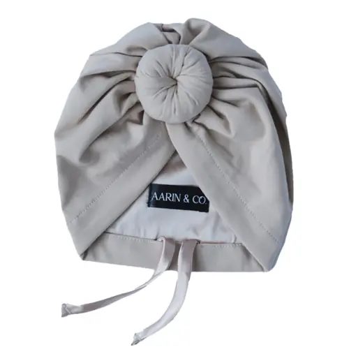 Adjustable Satin Lined Turban-Beige – Aarin & Co.