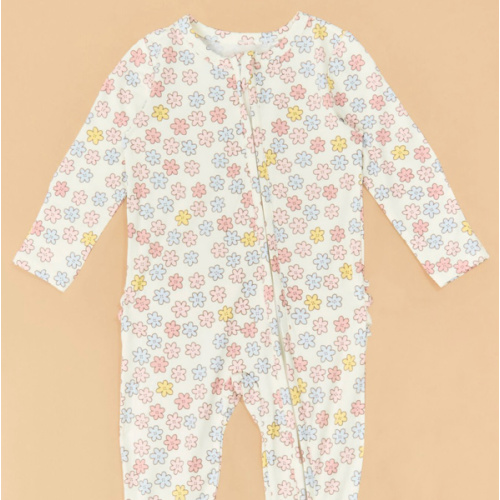 Sara Floral Ruffle Footie
