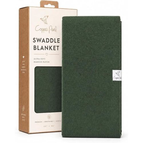 Copper Pearl Swaddle Blankets for Newborns | Soft Stretchy Receiving Blankets for Boys and Girls | Large 46 x 46 Inch Baby Blankets | Lightweight and Breathable Swaddles | Alder