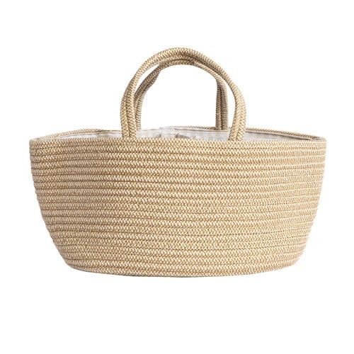 Living Textiles Natural Cotton Rope Nappy Caddy