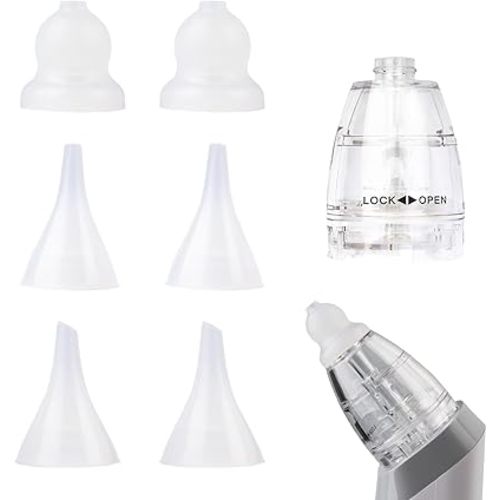 TERPINK Nasal Aspirator Replacement Parts Compatible with GROWNSY, Watolt, LittleTora, HEYVALUE, Cocobela, HailiCare, KIDIRA, TEQIN, X-Bosak Electric Nose Sucker, Suction Chamber & 6pcs Silicone Tips