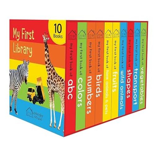 My First Library: Boxset of 10 Board Books for Kids