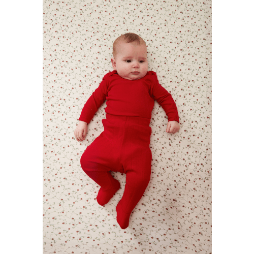 Red Pointelle Baby Sleep Set
