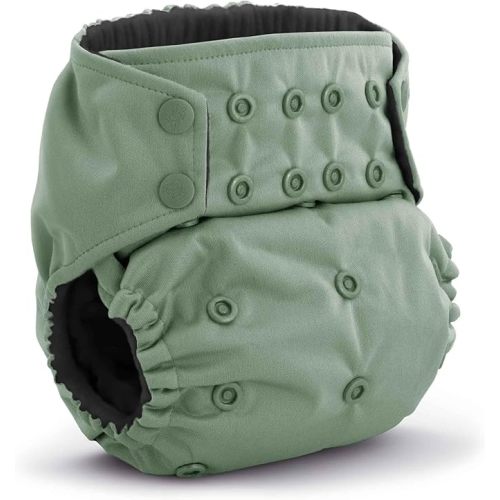 Kanga Care Rumparooz G3 OBV Cloth Diaper Reusable One Size Pocket Diaper with Patented Inner Double Gusset 2 pcs Bamboo Rayon Insert Soaker | Willow (6-55+ lbs)
