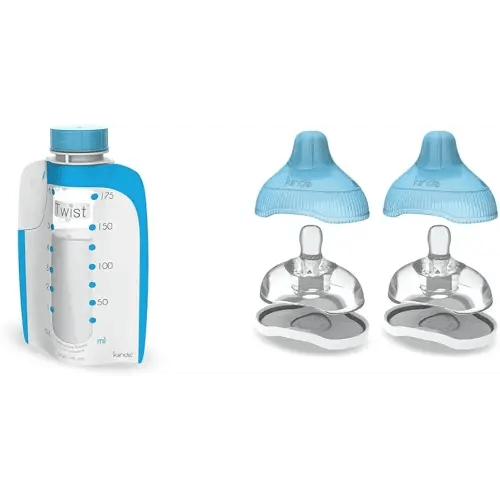 Kiinde Twist Pouch Direct-Pump Direct-Feed Twist Cap Breast Milk Storage Bags for Pumping & Twist Active Latch Nipples for Breast Milk