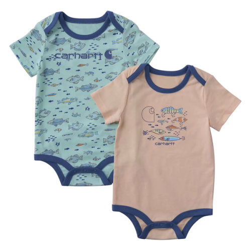 2-Piece Short Sleeve Fish Bodysuit Set (Baby) | Carhartt
