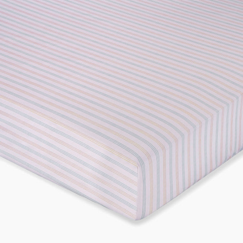 Crane Baby Cotton Sateen Crib Fitted Sheet - Skye Stripe