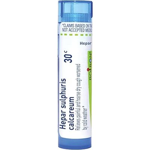 Boiron Hepar Sulphuris Calcareum 30, 80 Pellets, Homeopathic Medicine for Cough (Pack of 1)