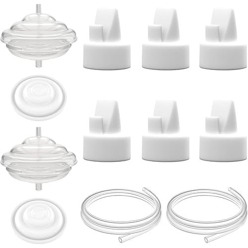 FRUSSONIA Pump Parts Compatible with S1/S2/9 Plus Breast Pump,Replacement Parts Include 6 Duckbill Valves,2 Backflow Protectors,2 Tubing,2 Membranes -12 Pack