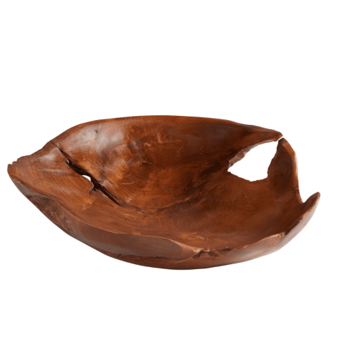 Natural Teak Wood Bowl - World Market
