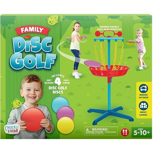 Chuckle & Roar - Family Disc Golf - Indoor or Outdoor - Fun and Family Friendly Introduction to Disc Golf - Safe and Durable - Ages 3 and Up