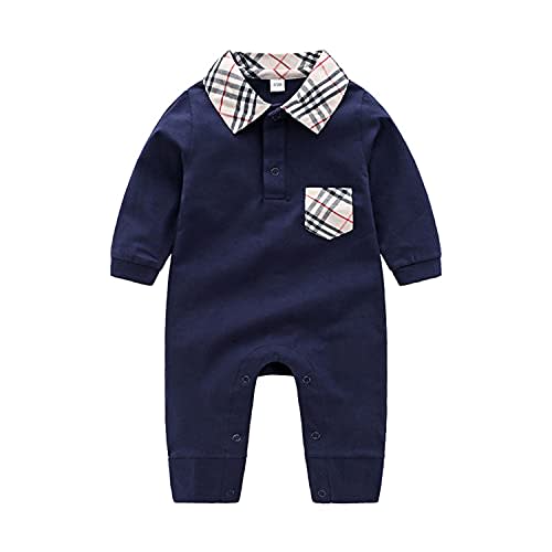 Unisex Toddler Baby Boy Romper Jumpsuit Cotton Long Sleeve Newborn Baby Boy Bodysuit One-Piece Overalls