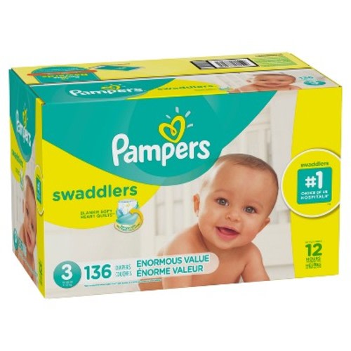 Pampers Swaddlers Disposable Diapers Enormous Pack - Size 3 (136ct )