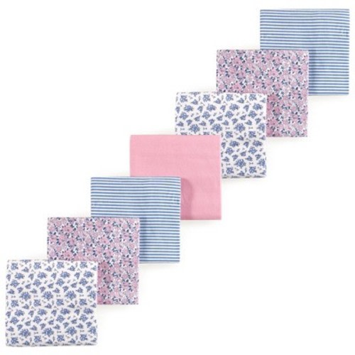 Luvable Friends Hudson Baby Cotton Poly Flannel Receiving Blankets 7pk, Blooming Classic Floral