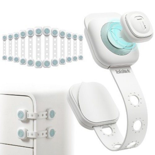 lalalark 12 Pack Magnetic Cabinet Locks Baby Proofing with 2 Keys, 3M Adhesive No Drill Child Proof Cabinet Locks, Safe Baby Locks for Cabinets, Door