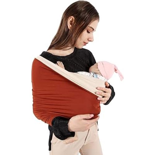 Zoberlo Baby Carrier, Unisex, Easy to Wear Multi-Functional. Suitable for Newborns to Toddlers 8-35 Lbs. (Caramel)