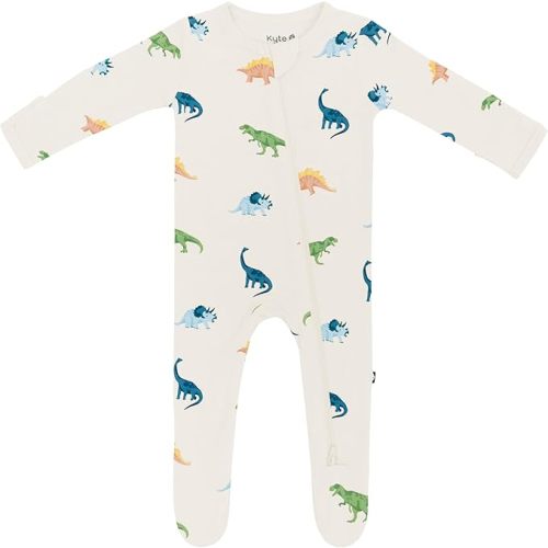 KYTE BABY Unisex Zipper Closure Footies, Rayon Made From Bamboo, 0-24 Months
