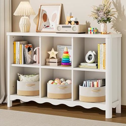 6 Cube Storage Organizer Shelf, Bookshelf and Toy Storage Organizer