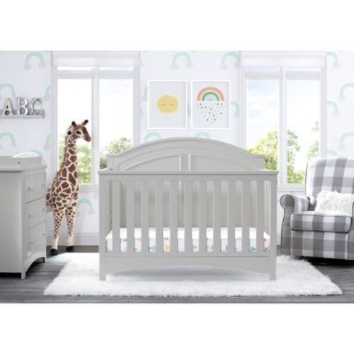 Delta Children Perry 6-in-1 Convertible Crib - Greenguard Gold Certified - Moonstruck Gray