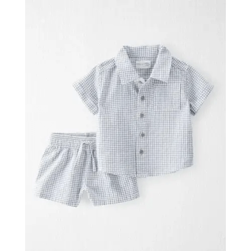 Baby 2-Piece Organic Cotton Gauze Checkered Set - Little Planet | Carter's