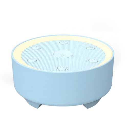 Kipcush White Noise Machine for Sleeping, Baby & Adults, High-Fidelity Non-Looping Sounds, Sleep Sound Machine with Dimmable Night Light, USB Powered, Memory Function, Home, Nursery & Travel
