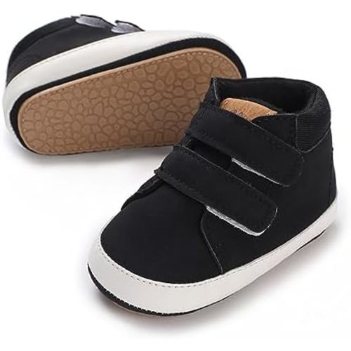 E-FAK Baby Shoes Boys Girls Infant Sneakers Non-Slip Rubber Sole Toddler Crib First Walker Shoes