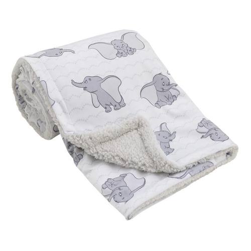 Disney's Dumbo Velboa & Sherpa Plush Baby Blanket