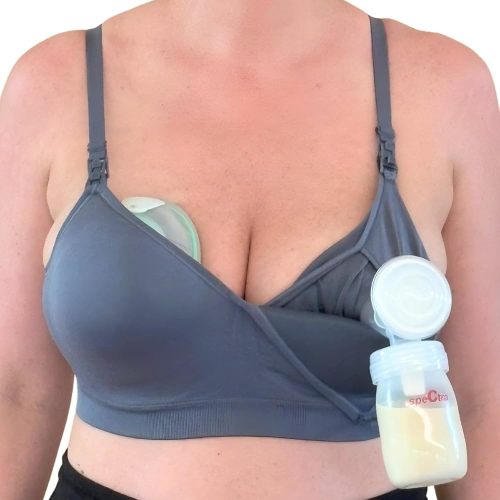 Supermom Hands Free Pumping and Nursing Bra - Hands Free Nursing Bra for Pumping - Breastfeeding Bras for Women