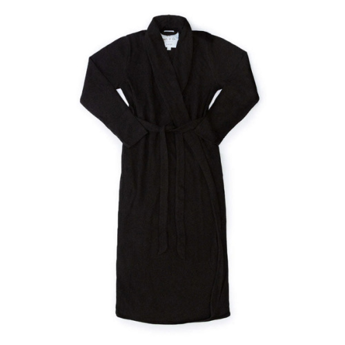 Organic Lounge Robe - Organic Maternity Clothes - Monica + Andy Heather Black XL