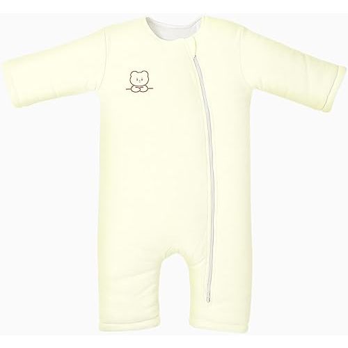 Premium Cotton Baby Sleep Sack with Legs Winter 6-12 Months 2.5 Tog, Ultra Soft Wearable Blanket Sleeping Bag Sack Easy Diaper Changing, Transitional Blanket Unisex Newborn Infant Babies Girls Boys