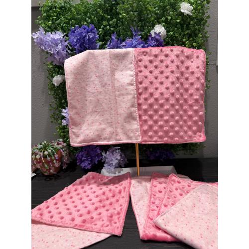 Pink Pockadot Burp Cloth