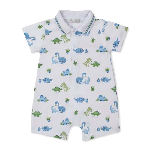 Dinosaur Delight Short Playsuit w/ Collar
