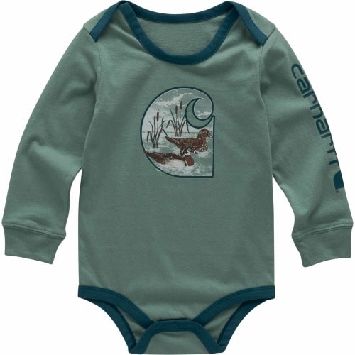 Boys' Long Sleeve Duck "C" Bodysuit (Baby)